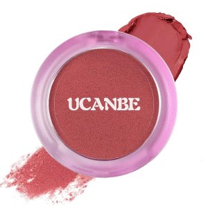 Matte Cream-To-Powder Blush Makeup Palette, Highly Pigmented Lightweight Blush for Cheek and Eye, Blendable Flawless Velvety Coverage Face Blushes Make up 0.25 Ounce, Coral