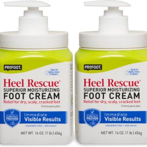 Profoot Heel Rescue Foot Cream 16 Ounce Bottle, 2 Pack, for Cracked, Calloused or Chapped Skin