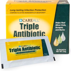 CareAll Triple Antibiotic Ointment 0.9gr (25 Pack) Foil Packet, First Aid for Minor Scratches and Wound Care, Prevents Infection, Contains Bacitracin Zinc, Neomycin Sulfate, Polymyxin B Sulfate