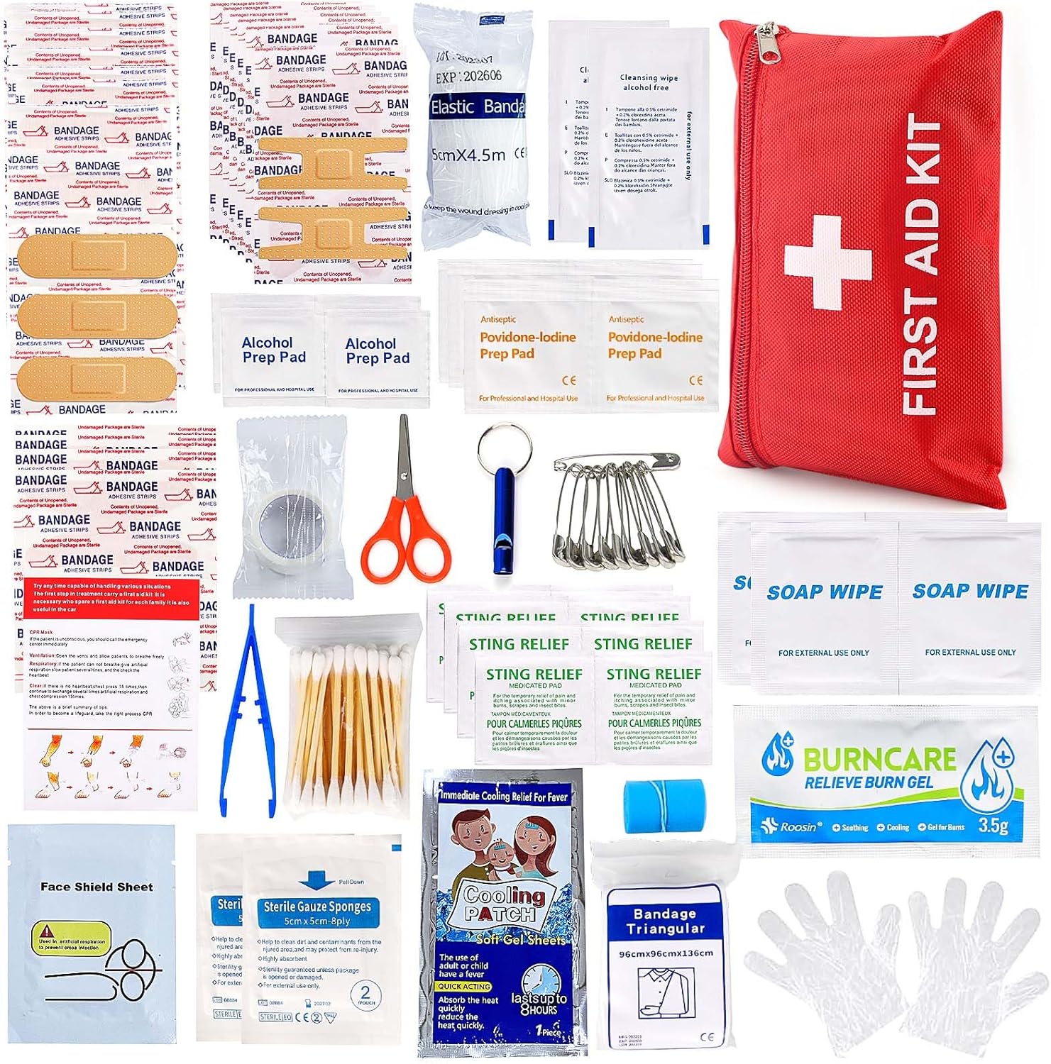 First Aid Kit for Home Car Travel 107 Piece Mini Emergency Kits for Hiking Camping Small Trauma Kit for Boat Vehicle Lightweight Compact Pocket Aid Kit for Sports Outdoor Survival First Aid Kit for Home Car Travel 107 Piece Mini Emergency Kits for Hiking Camping Small Trauma Kit for Boat Vehicle Lightweight Compact Pocket Aid Kit for Sports Outdoor Survival