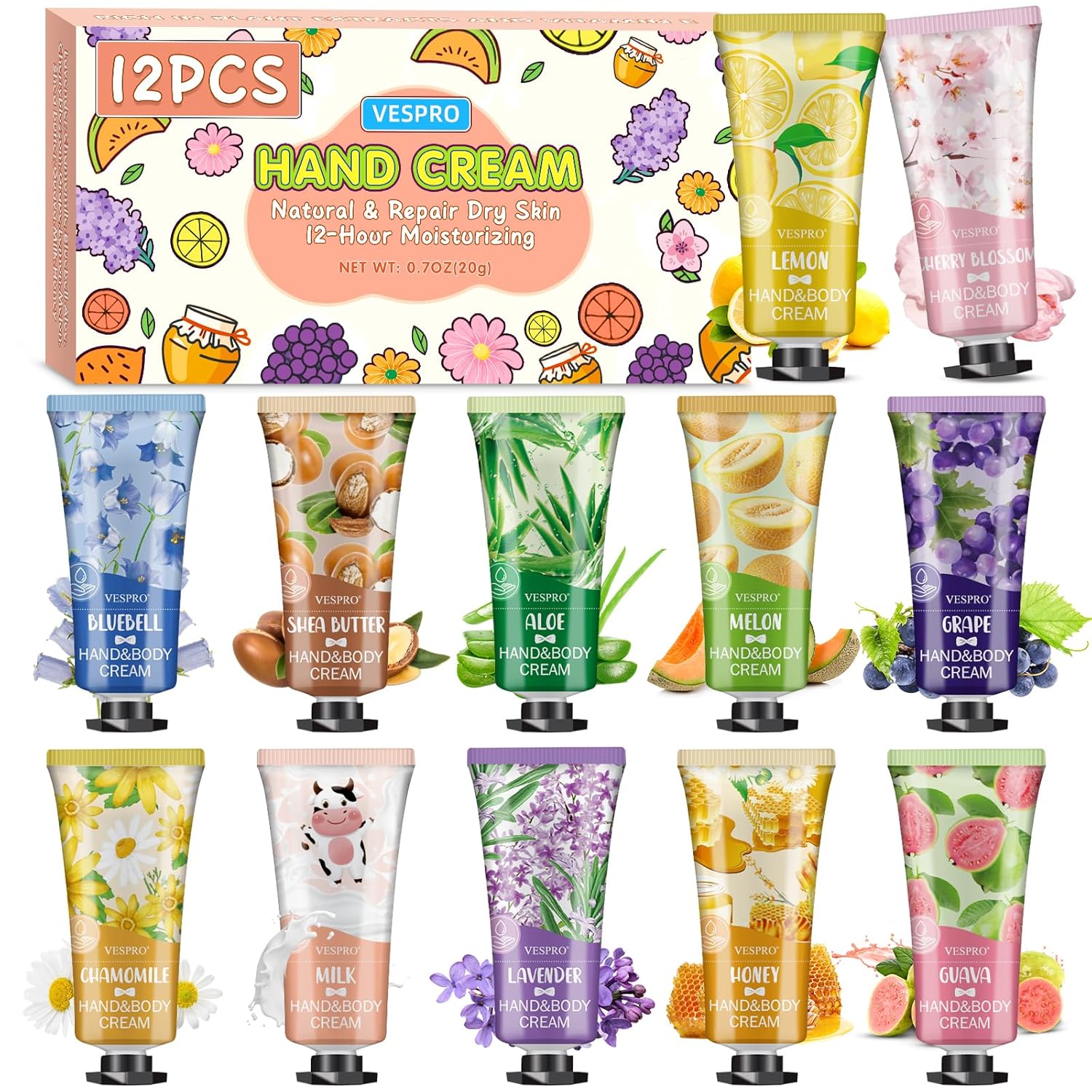 12 Pack Hand Cream Gifts Set For Women, Bulk Hand Lotion Travel Size for Dry Cracked Hands, Mini Hand Lotion for Mother’s Day Gifts, Birthday Gifts and Baby Shower Party Favors 12 Pack Hand Cream Gifts Set For Women, Bulk Hand Lotion Travel Size for Dry Cracked Hands, Mini Hand Lotion for Mother’s Day Gifts, Birthday Gifts and Baby Shower Party Favors