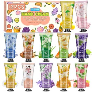 12 Pack Hand Cream Gifts Set For Women, Bulk Hand Lotion Travel Size for Dry Cracked Hands, Mini Hand Lotion for Mother’s Day Gifts, Birthday Gifts and Baby Shower Party Favors