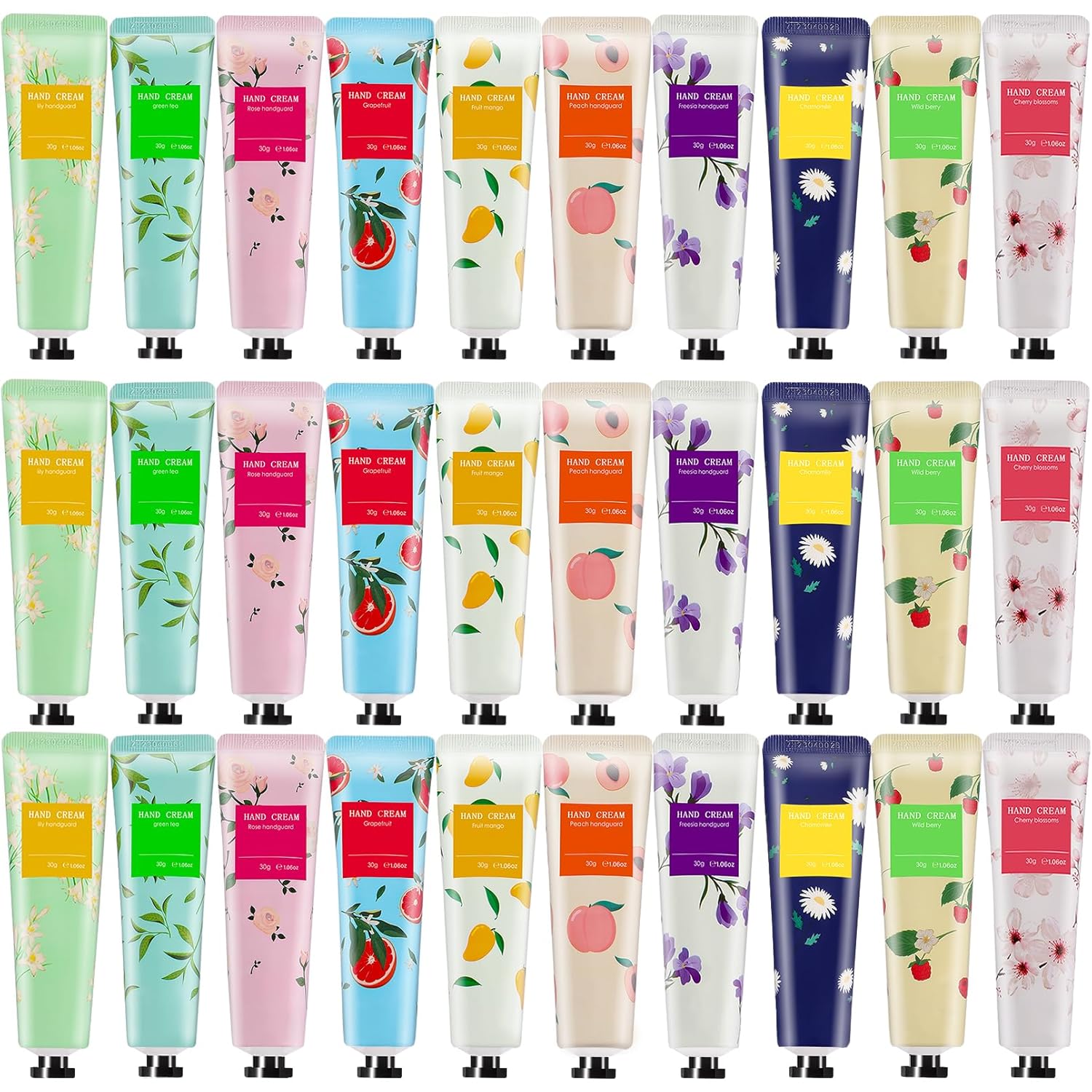 30 Pack Hand Cream Gift Set,Hand Lotion for Dry Cracked Hands,Moisturizing Hand Care Cream with Natural Plant Fruit Scented,Mini Hand Lotion Travel Size Bulk for Women Mom Girlfriend Her Wife 30 Pack Hand Cream Gift Set,Hand Lotion for Dry Cracked Hands,Moisturizing Hand Care Cream with Natural Plant Fruit Scented,Mini Hand Lotion Travel Size Bulk for Women Mom Girlfriend Her Wife