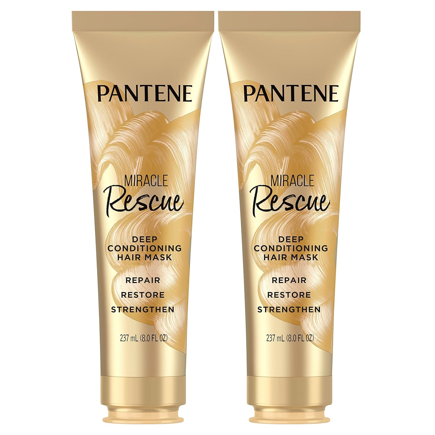 Pantene Hair Mask, Miracle Rescue Deep Conditioning Treatment, Hydrate Dry Hair, Pack of 2, 8 Oz Each Pantene Hair Mask, Miracle Rescue Deep Conditioning Treatment, Hydrate Dry Hair, Pack of 2, 8 Oz Each