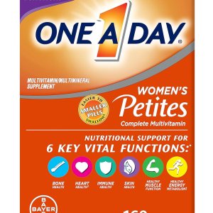 One A Day Women’s Petites Multivitamin,Supplement with Vitamin A, C, D, E and Zinc for Immune Health Support, B Vitamins, Biotin, Folate (as folic acid) & more,Tablet, 160 count