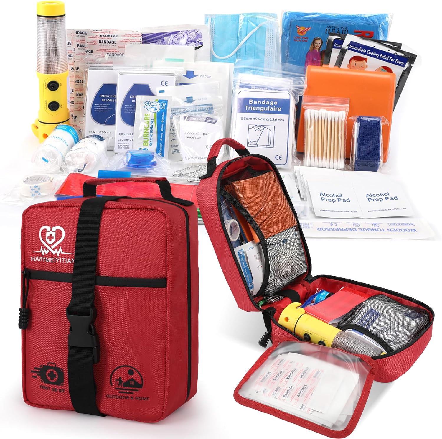 Emergency Trauma First Aid Kit – Large All-Purpose Portable Waterproof Kits for Car, Complete Family Travel. Emergency Trauma First Aid Kit – Large All-Purpose Portable Waterproof Kits for Car, Complete Family Travel.