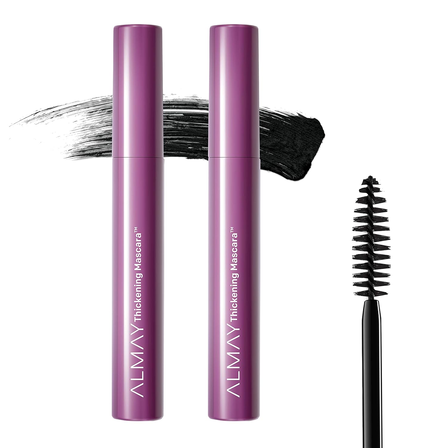 Almay Mascara, Thickening, Volume & Length Eye Makeup with Aloe and Vitamin B5, Hypoallergenic-Fragrance Free, Ophthalmologist Tested, 402 Black (Pack of 2) Almay Mascara, Thickening, Volume & Length Eye Makeup with Aloe and Vitamin B5, Hypoallergenic-Fragrance Free, Ophthalmologist Tested, 402 Black (Pack of 2)