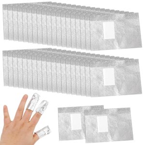 100 Pcs Foil Nail Wraps Nail Polish Remover Soak Off Foils Cotton Pads Gel Polish Remover with Pre-attached Lint Free Pad Gel Nail Polish Remover Wraps for Removing Nail Polish