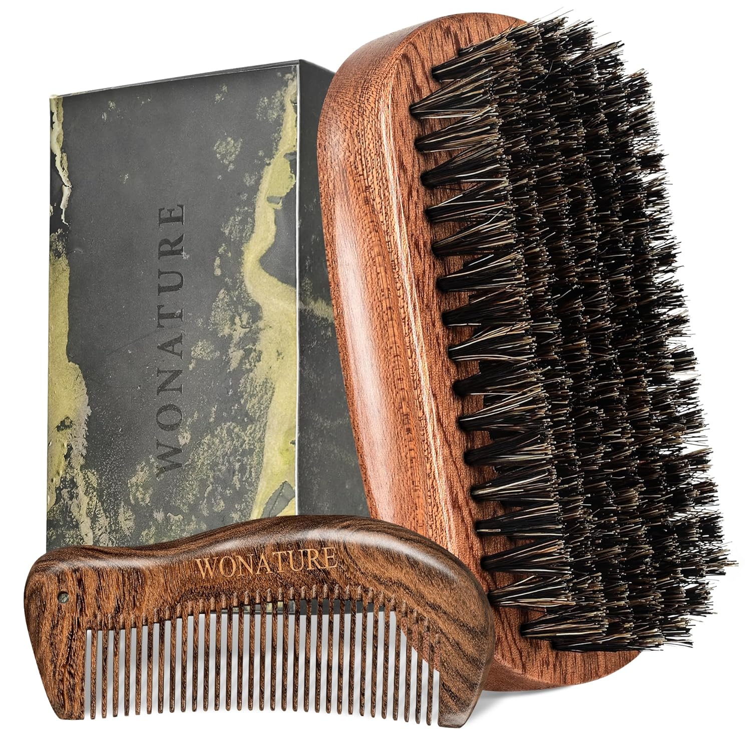 Boar Bristle Beard Brush – Men’s Beard Care Tool Set with Wooden Sandalwood Comb & Travel Pouch, Styling & Detangling Travel Kit for All Beard Types – Beard Grooming with Gift Box Boar Bristle Beard Brush – Men’s Beard Care Tool Set with Wooden Sandalwood Comb & Travel Pouch, Styling & Detangling Travel Kit for All Beard Types – Beard Grooming with Gift Box