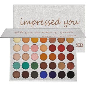 MYUANGO Highly Pigmented Eyeshadow Palette, Multi-Finish Matte Shimmers Eye Makeup Palette, Blendable Long Lasting Natural Colors, Vegan & Cruelty-Free