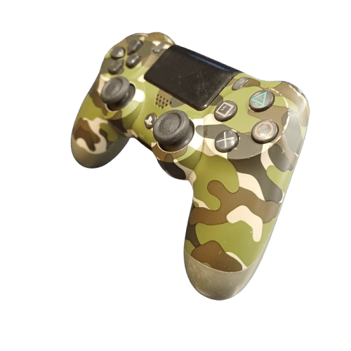 Sony Playstation 4 Dualshock 4 Wireless Controller (V2), Camo Green, With Lightbar, Wear + Tear, Controller Only (WR)