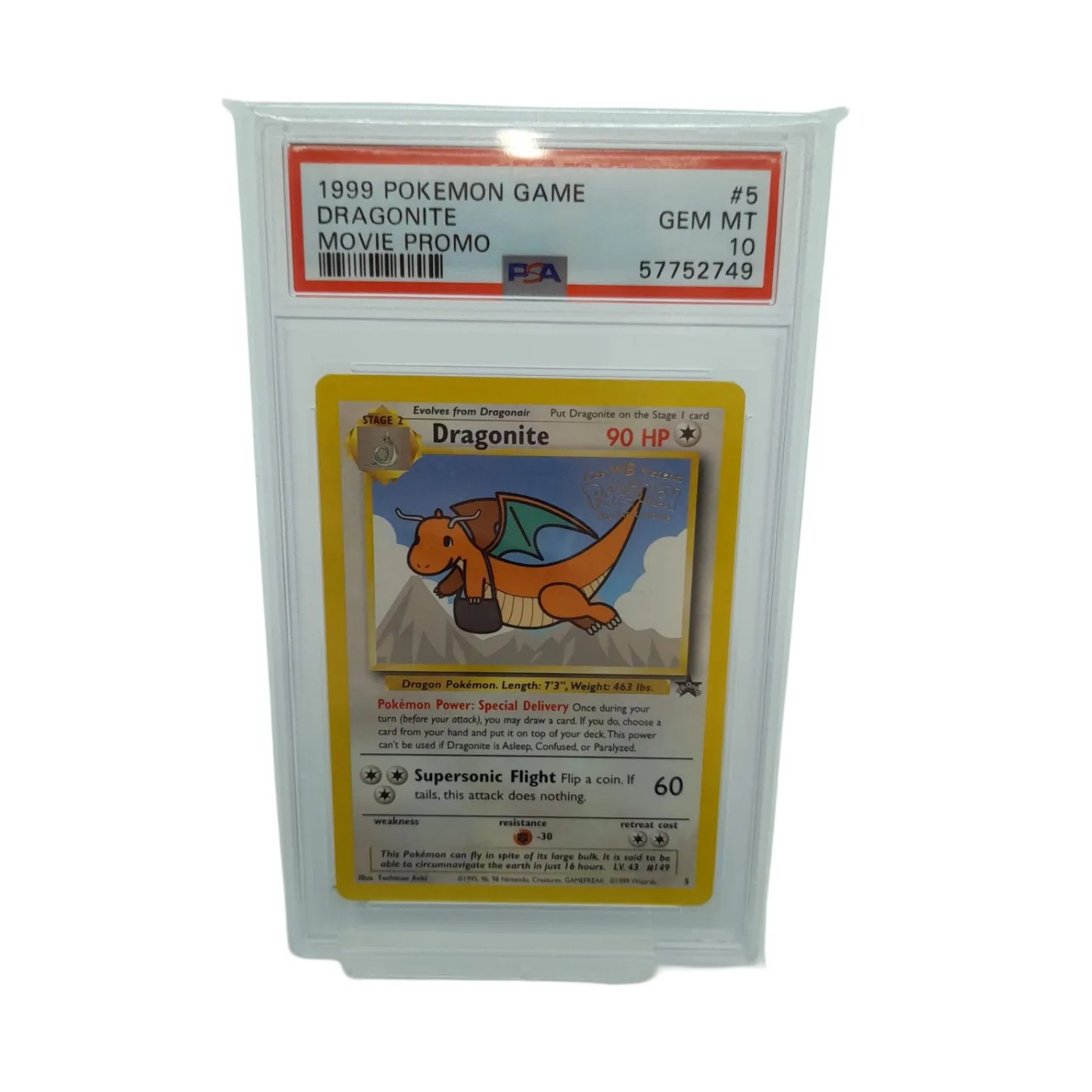 1999 Pokemon Movie Promo Trading Card Dragonite PSA Graded 10 Cashsavvy 1999 Pokemon Movie Promo Trading Card Dragonite PSA Graded 10 Cashsavvy