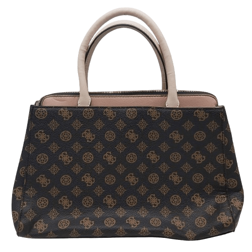 Ladies Guess Handbag With Crossbody Strap – Brown/Pink