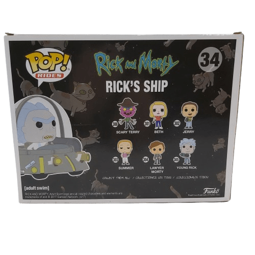 Rick And Morty: Rick’s Ship #34 Pop Rides Funko Figurine Good Condition In Box (CP-1353366)