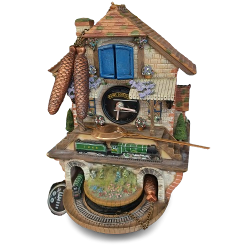 Bradford Editions 2007 – “Memories Of Steam” Flying Scotsman Cuckoo Clock (WR)