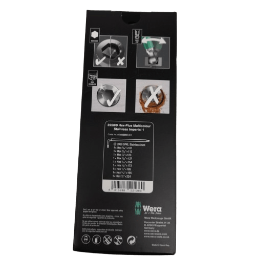 WERA L KEY 3950/IMPERIAL 1 IN BOX  TESTED