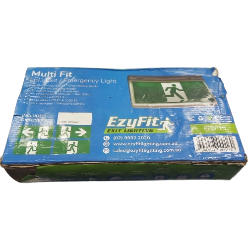 Ezyfit Exit Lighting Sign EFSP10 in box includes diffusers