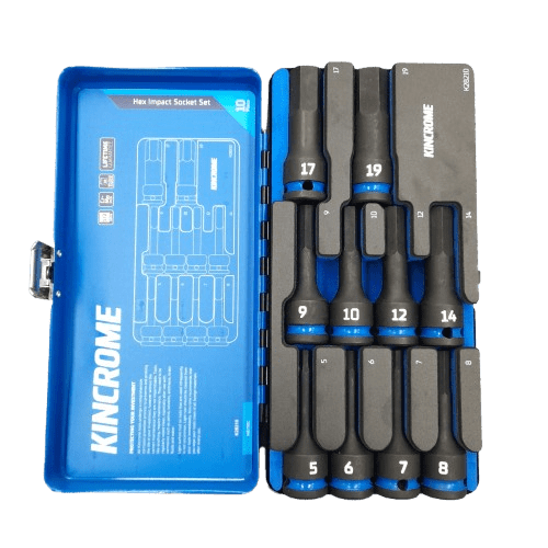 Kincrome Hex Impact Socket Set 1/2″ Drive Metric 10 Piece (JN)