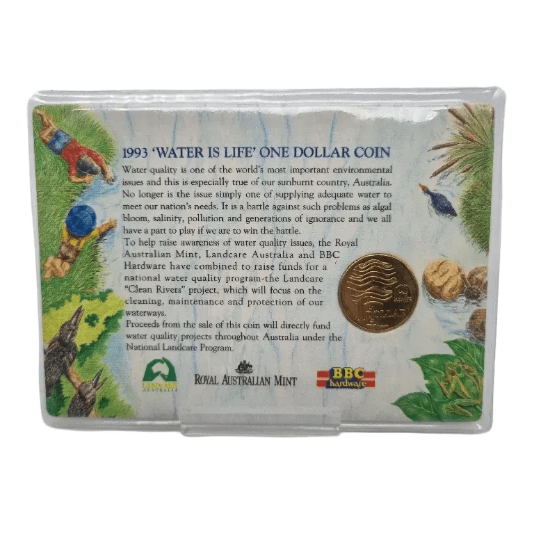 1993 ‘Water Is Life’ Landcare $1 Australian Coin Royal Australian Mint