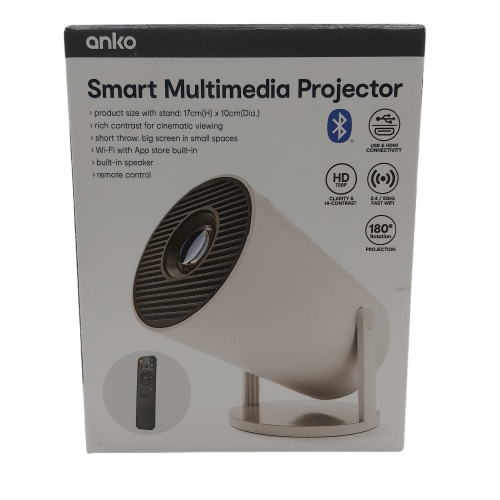 Anko Smart Multimedia Projector JLR-79915 In Box With Power Cord And Remote – Good Condition (CP-1352843)