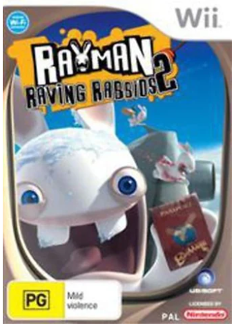 Rayman Ravins Rabids 2 Nintendo Wii game Good Condition With Manual