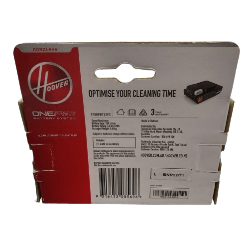 Hoover ONEPWR F180PBT22P2 4Ah Lithium-Ion Battery, Like New In Box