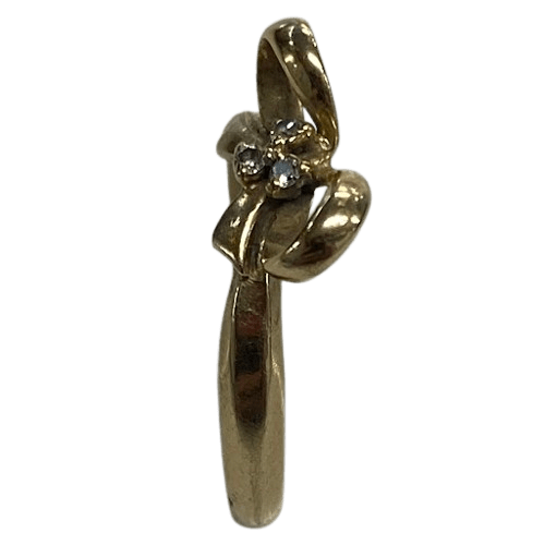 Ladies 9ct Yellow Gold Bow Ring Size 6