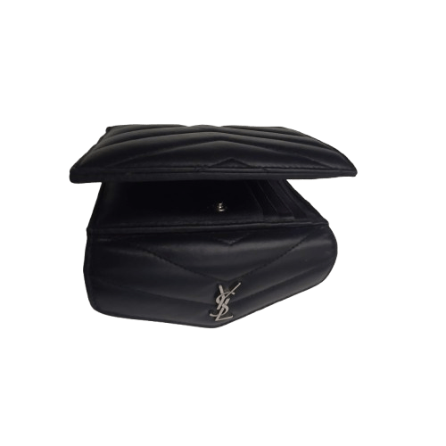 Saint Laurent Wallet Black Loulou Small Flap Bag  (NA 1343988)