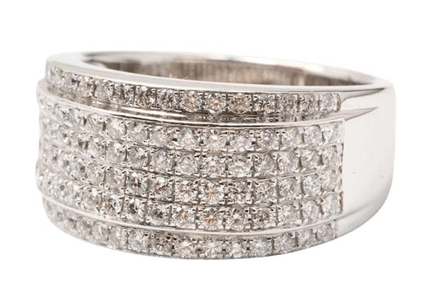 Ladies 18ct White Gold Round Brilliant Cut Grain Set Diamond Ring 0.88ct TDW N With Valuation (MR)