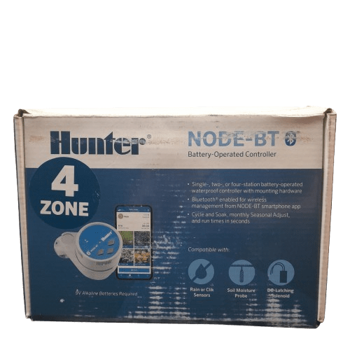 Hunter NODE-BT-400 Bluetooth Battery Powered Irrigation Controller in Box