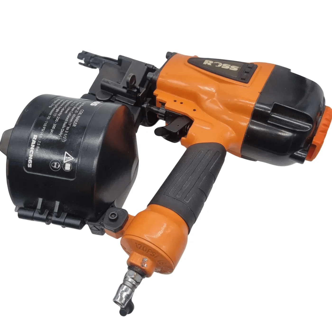 Ross Nail Gun RANCN65 Coil Nailer with Coil, Extra Nails, and Hard Case (WR)