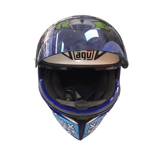 Agv Motorcryle Helmet Winter Edition Manufacture Date 09/2021 * There Is A Deep Scratch On Visor* (CP 1344222)