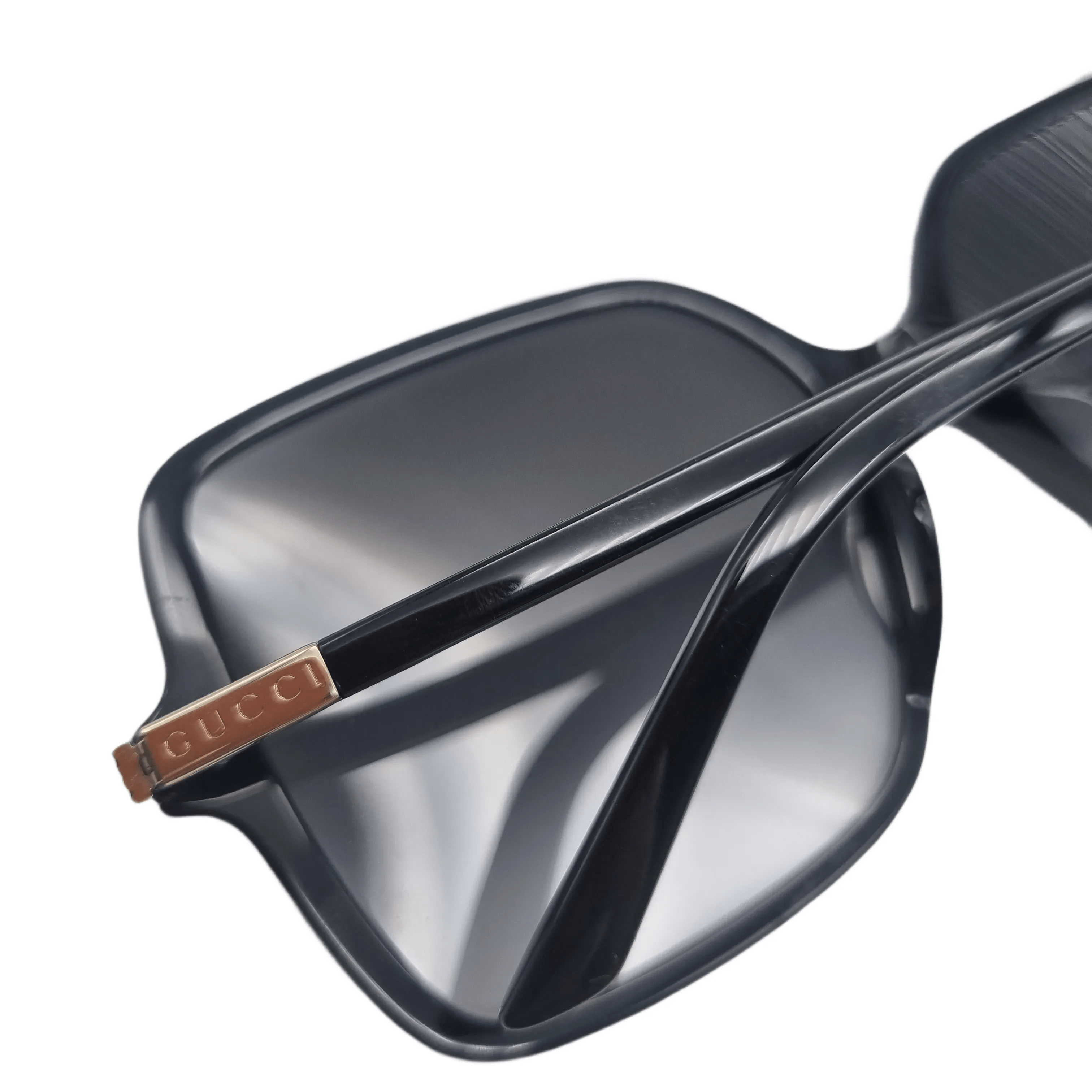 Gucci Women’s Gg1448sa Black Rectangle Sunglasses + Case + Cloth + Receipt