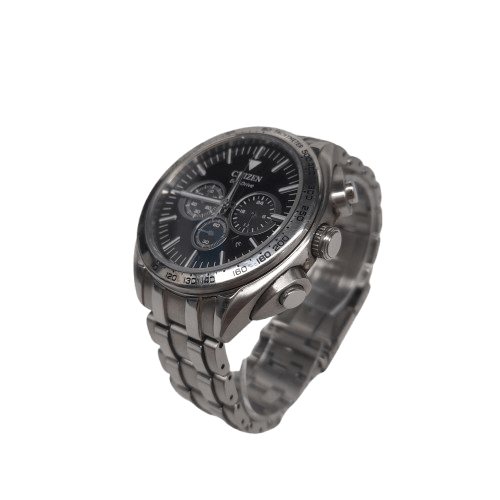 Citizen CA4540-54E Chronograph Black Dial Stainless Steel Men’s Watch No Accessories