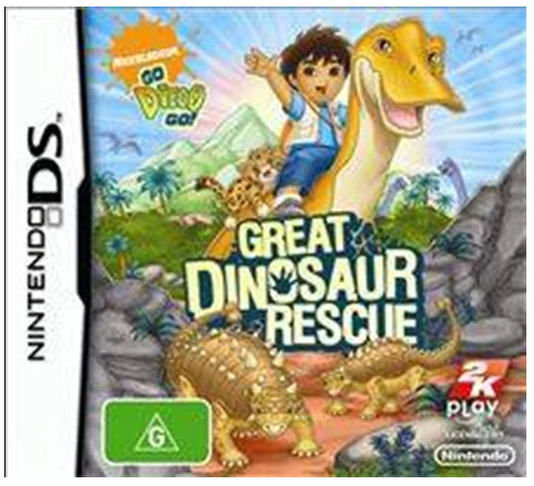 Nintendo DS Game Go Diego Go Great Dinosaur Rescue Very Good Condition with Manual
