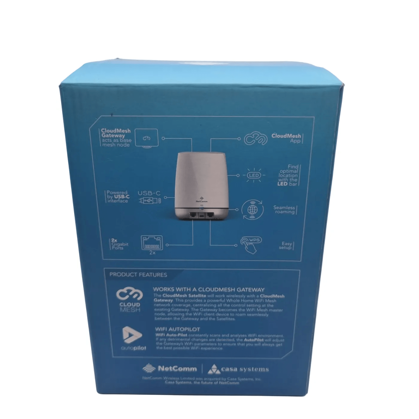 Netcomm Cloudmesh Dual Band Wireless Range Extender (NS-01) In Box + Power