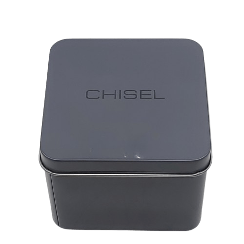 Mens Black Leather Chisel Watch With Box (WR-1347360)