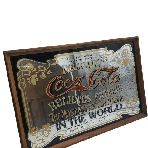 Coca Cola Relieves Fatigue Mirror Sign (NA 1351096) *PICKUP ONLY*