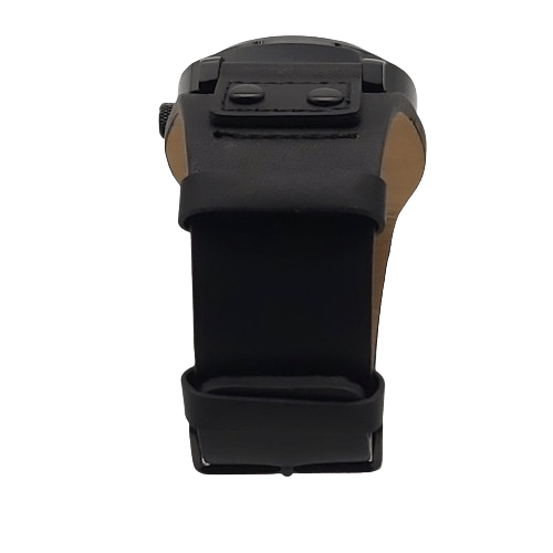 Mens Black Leather Chisel Watch With Box (WR-1347360)
