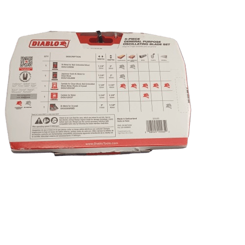 Diablo 5-Piece General Purpose Universal Fit Oscillating Blade Set