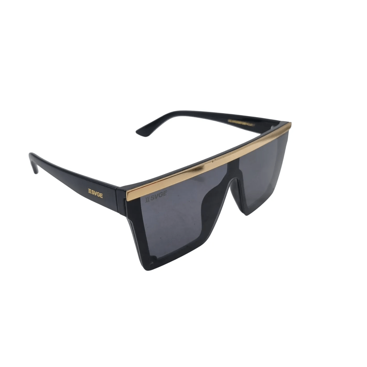 IISVGE Sunglasses Cat 3 Black/Gold + Box + Sunglasses Case (WR )