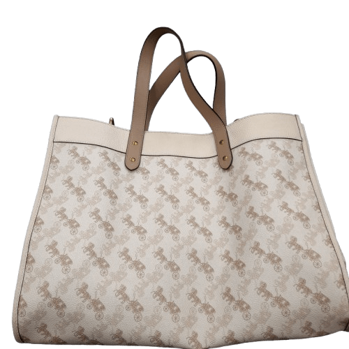 Coach H2022-89144 Cream 40CM Tote Bag With Dust Bag And Entrupy Certificate