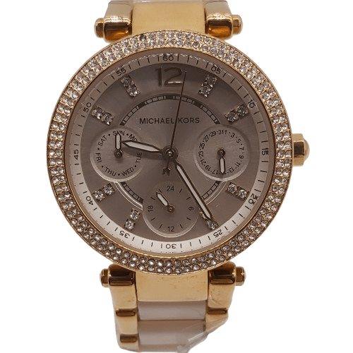 Ladies Michael Kors Rose Gold-Tone Mini Parker Watch MK6110 – Like New (CP-1352852)
