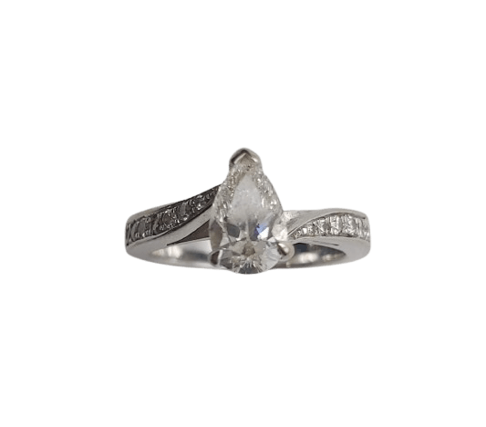 Ladies 18ct  White And Rose Gold Ring With White And Pink Diamonds – 0.96 TDW White And 0.05TDW Pink – Size J/5(NA)