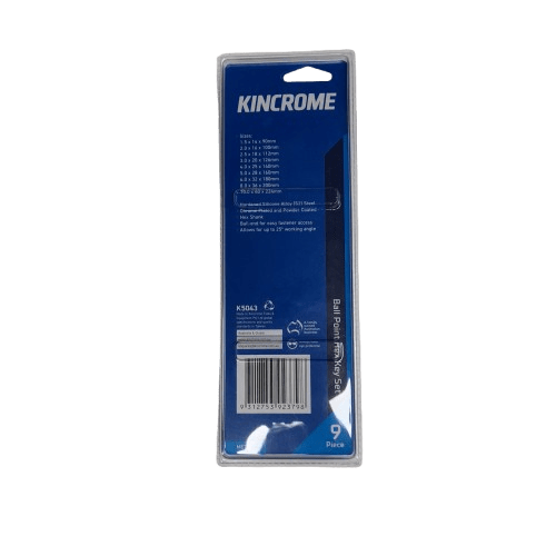 Kincrome 9-Piece Ball Point Hex Key Set (JN)