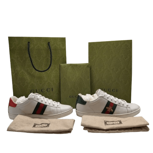 Womens Gucci Ace Sneakers With Bee Size 39 With Box And Paperwork