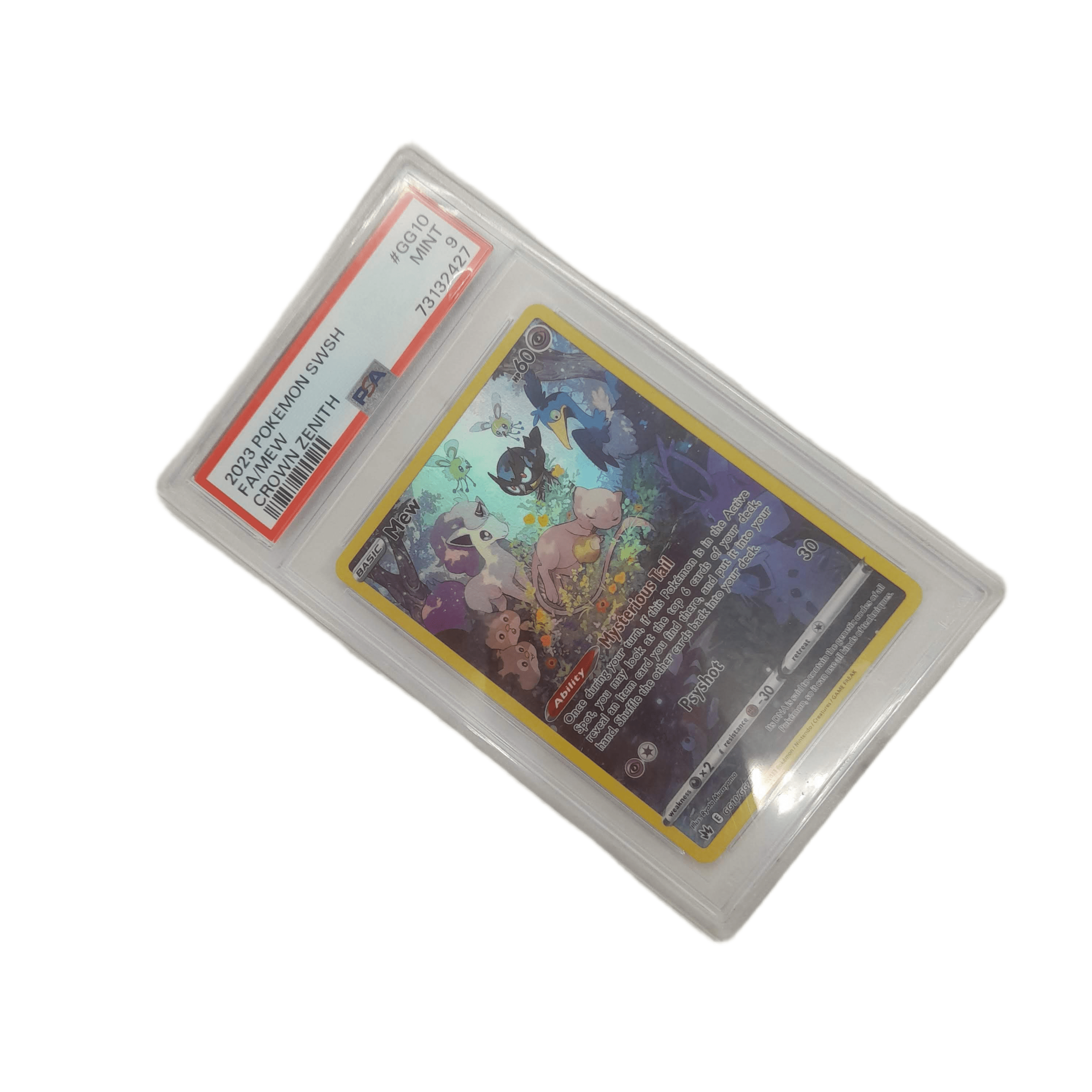 Pokémon Card FA/Mew PSA Mint 9 GG10/G Holo in Case (WL1354546)