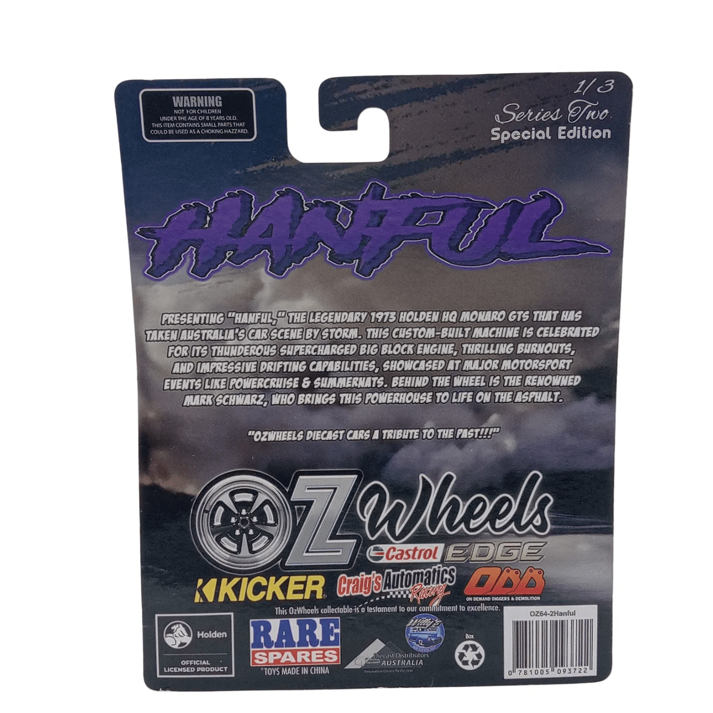 Holden OZ Wheels – Pink OZ Wheels Holden HQS Series One Limited Edition (1:64 Scale, 3 of 6) – In Box   (WR 1340716)