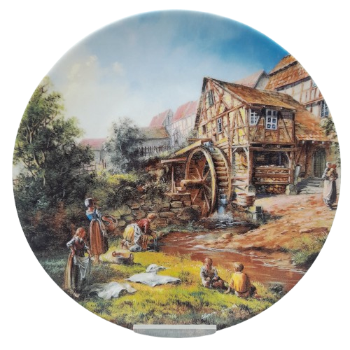 Reichenbach Washerwomen at the Stream Collector’s Plate “Wascherinnen am Bach”