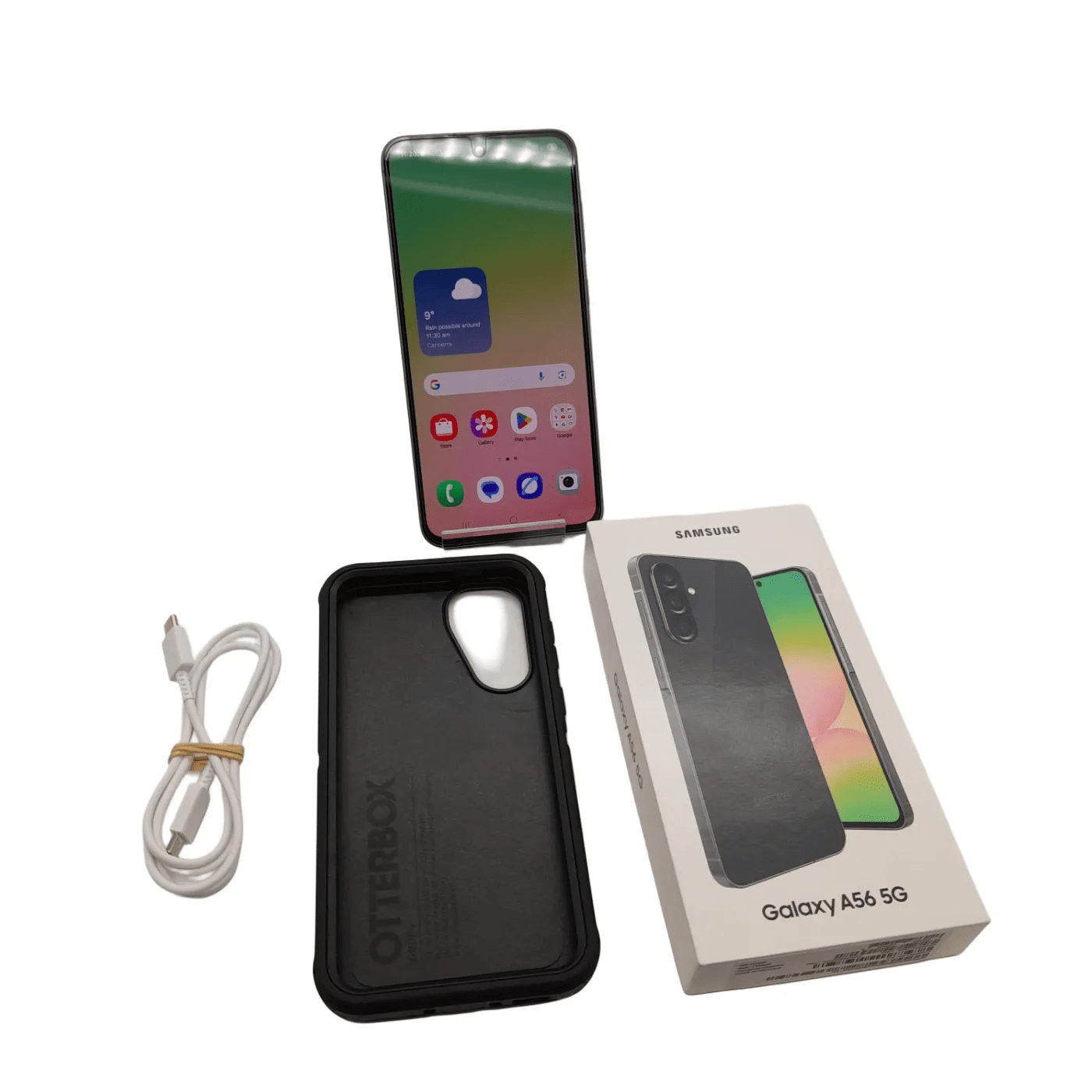 Samsung Galaxy A56 5G 256GB SM-A566B Mobile Phone *Unlocked* + Box + USB + Case (WL)